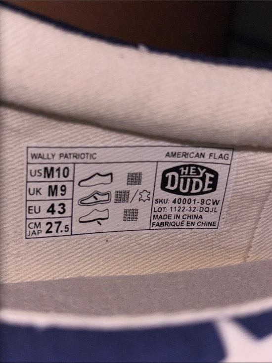 Hey Dude Americana Slip-Ons in Red, White & Blue